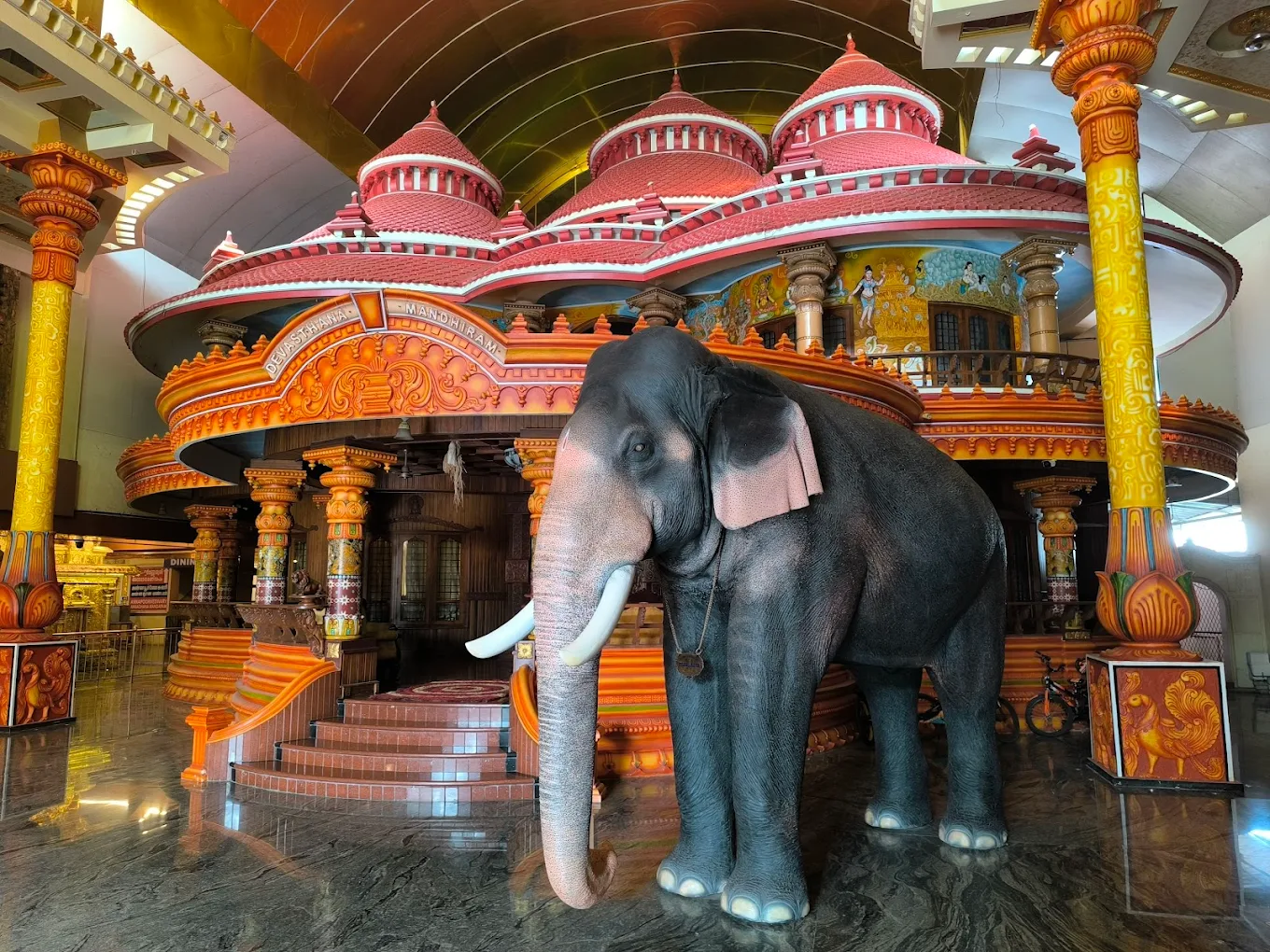 Temple lamp lighting ceremony at Peringottukara Devasthanam