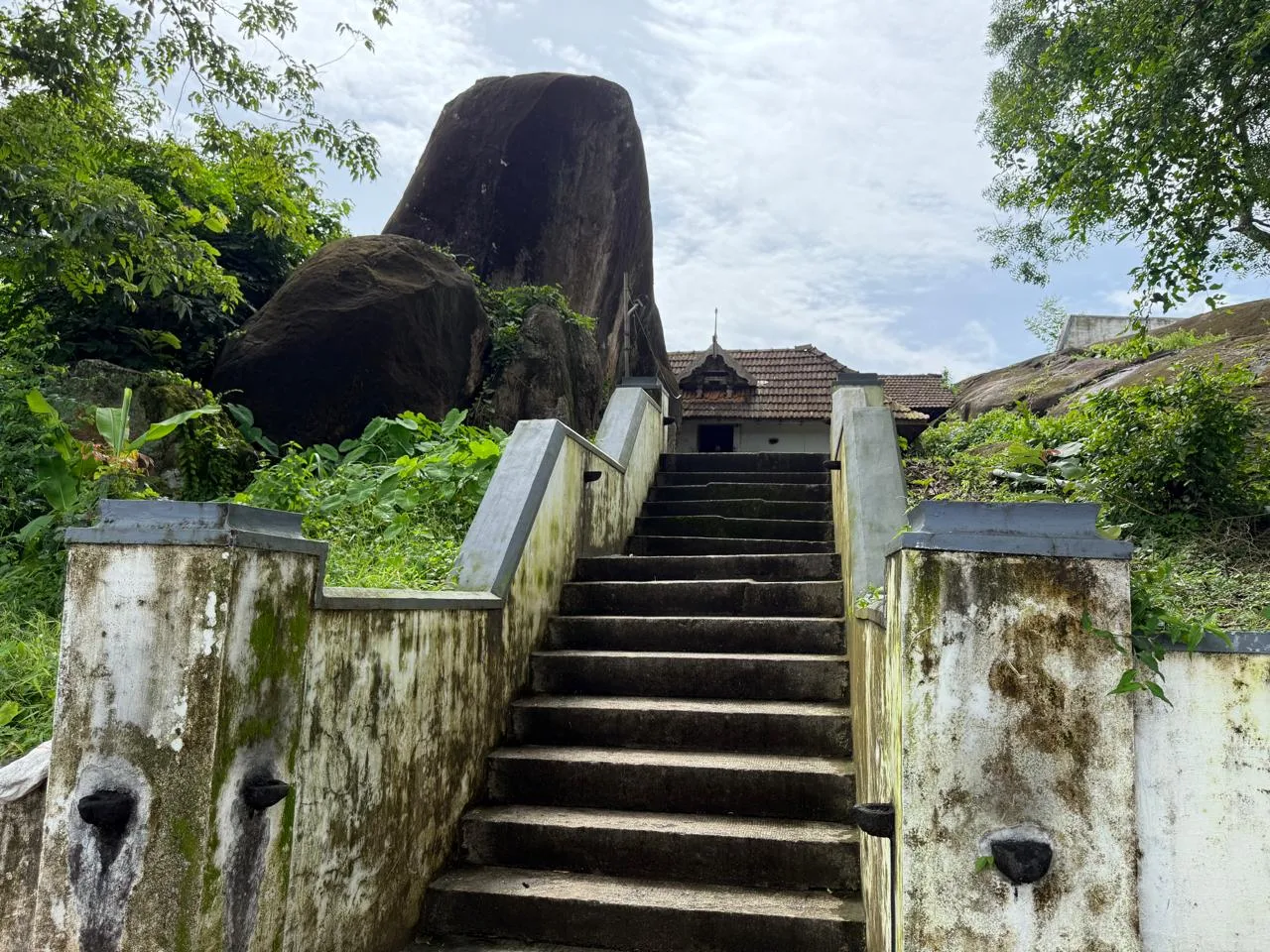 Interior cave chamber of Thrikkur Mahadeva Temple