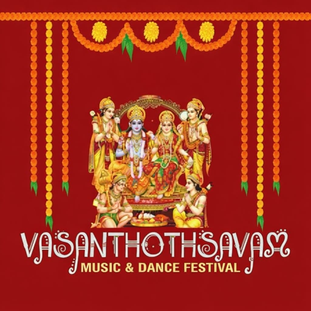 Sree Seetharamaswamy Temple exterior during Vasanthothsavam