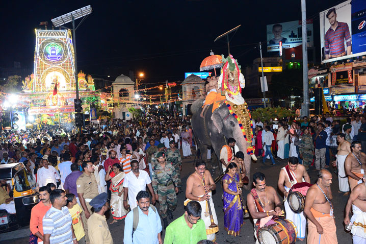 Lord Ganesh idol at Pazhavangadi Ganapathy Temple in Trivandrum