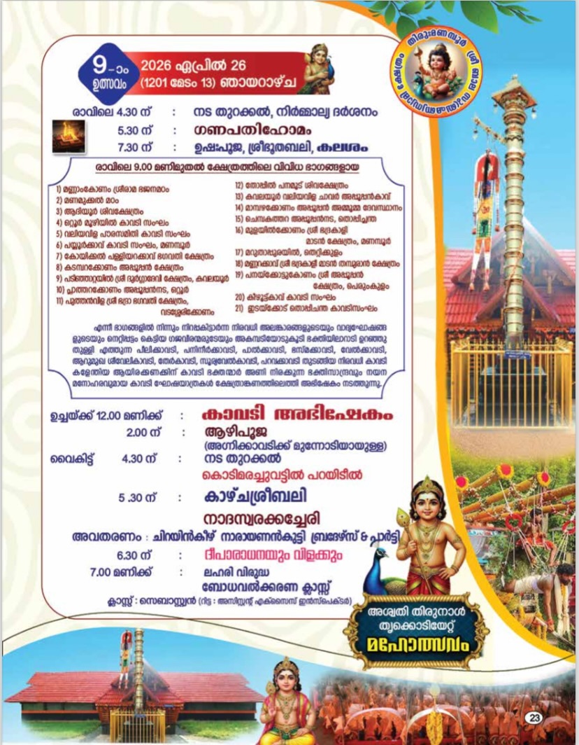Panchavadyam Performance Kerala Temple Festival 2026