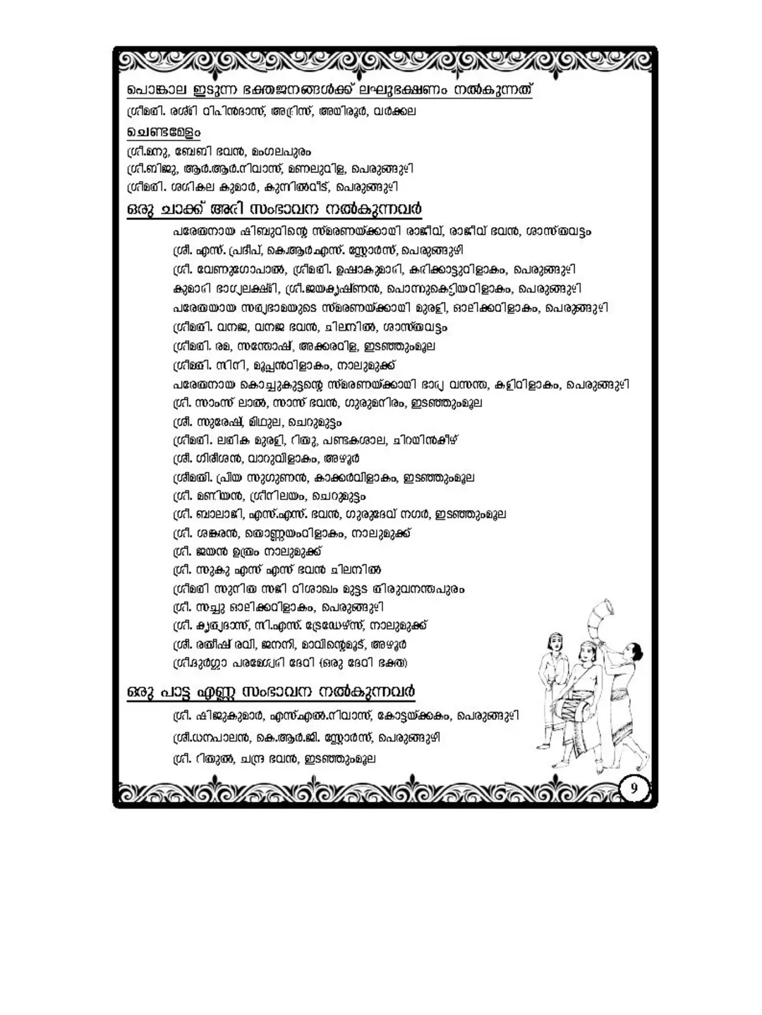 Deeparadhana and evening worship at Sree Durga Parameshwari Temple