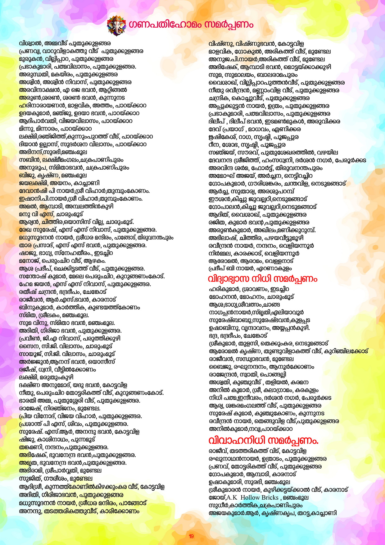 Temple decoration for Makayiram festival 2026