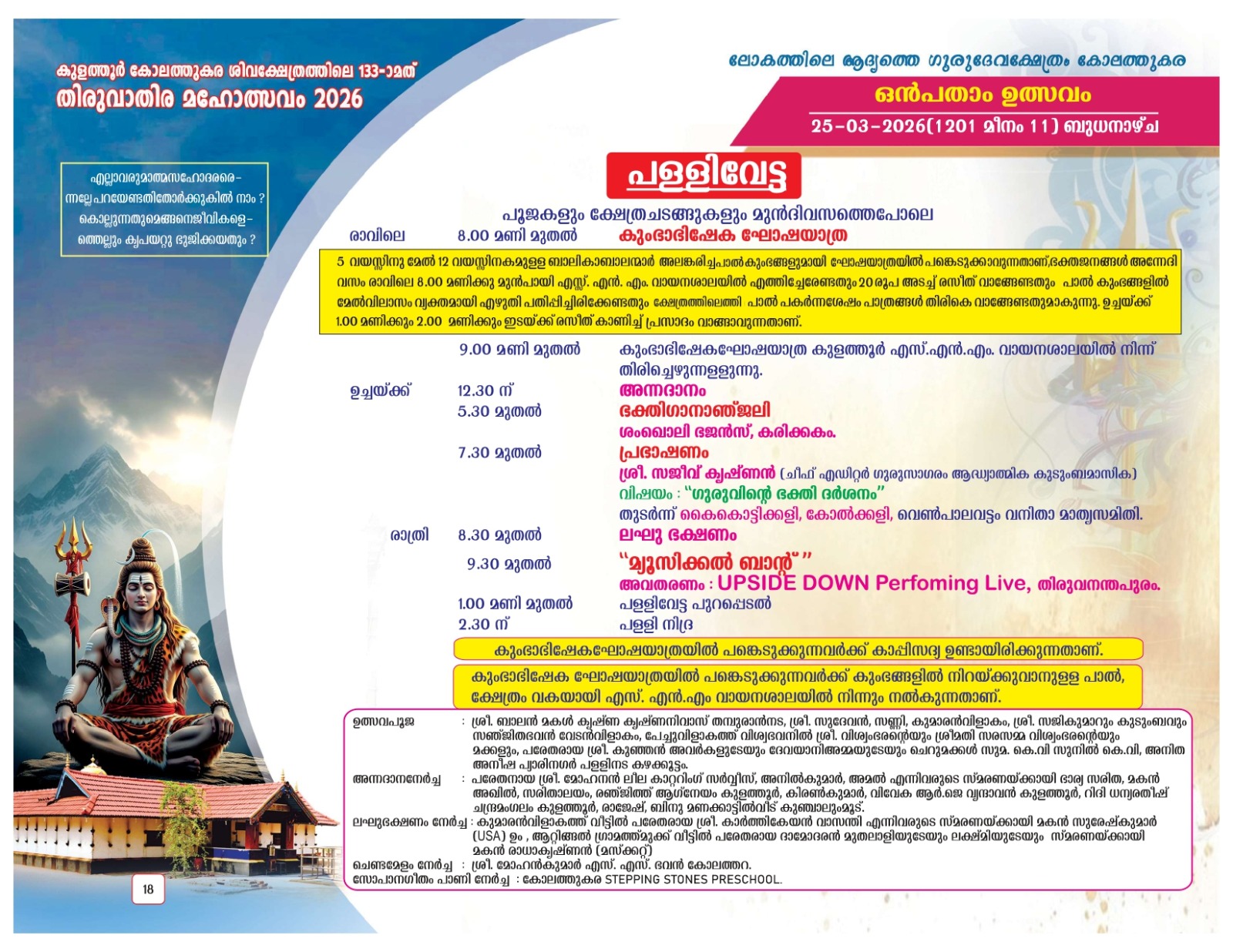 Temple priests conducting poojas