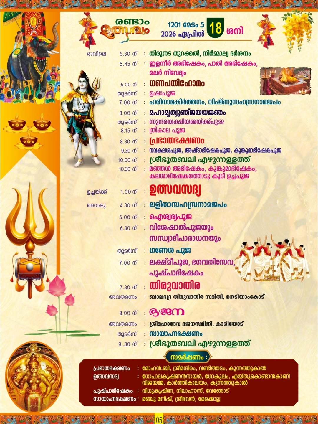 Thrikodiyettu flag hoisting ceremony Mekolla Bhagavathi Temple