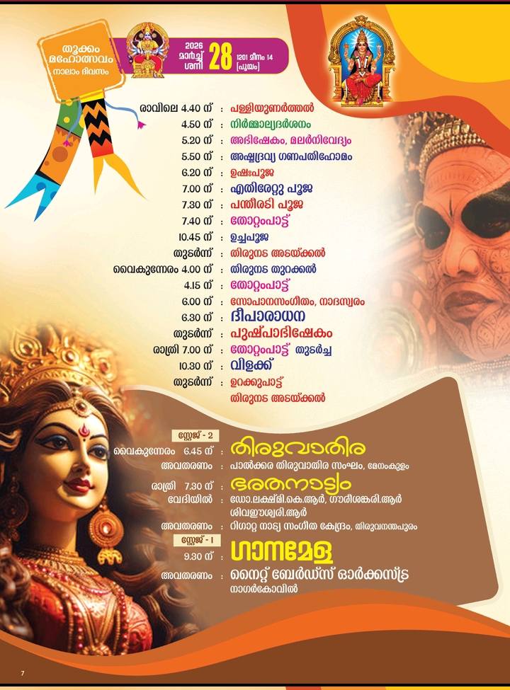 Devotees participating in Thookkam Mahotsavam Trivandrum