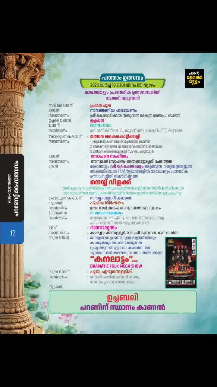 Temple priest performing rituals during Paranettu Mahotsavam