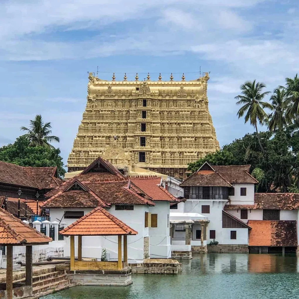 Famous Hindu temple in Trivandrum Sree Padmanabhaswamy shrine exterior