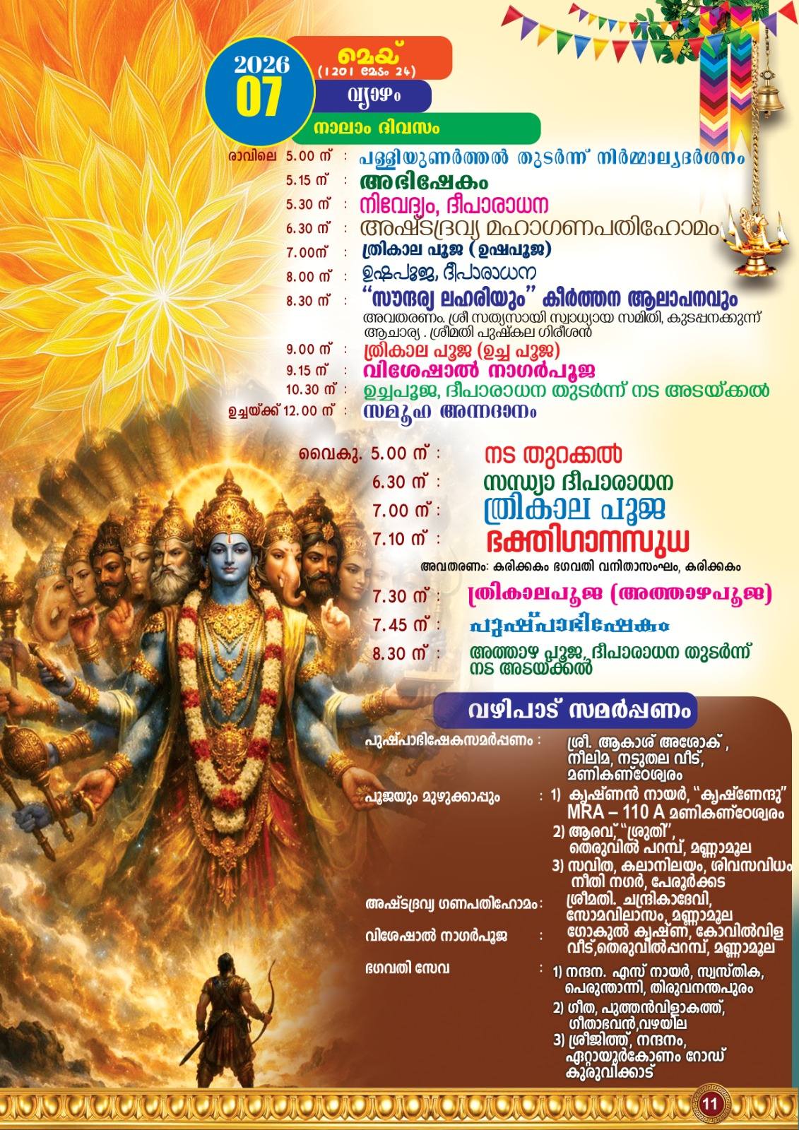 Mannammoola Durga Devi temple spiritual festival