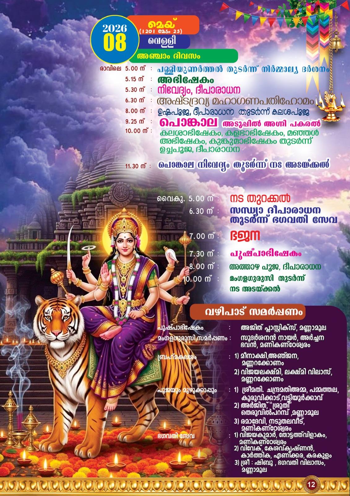 Prathishta Varshika Mahotsavam Kerala temple traditions