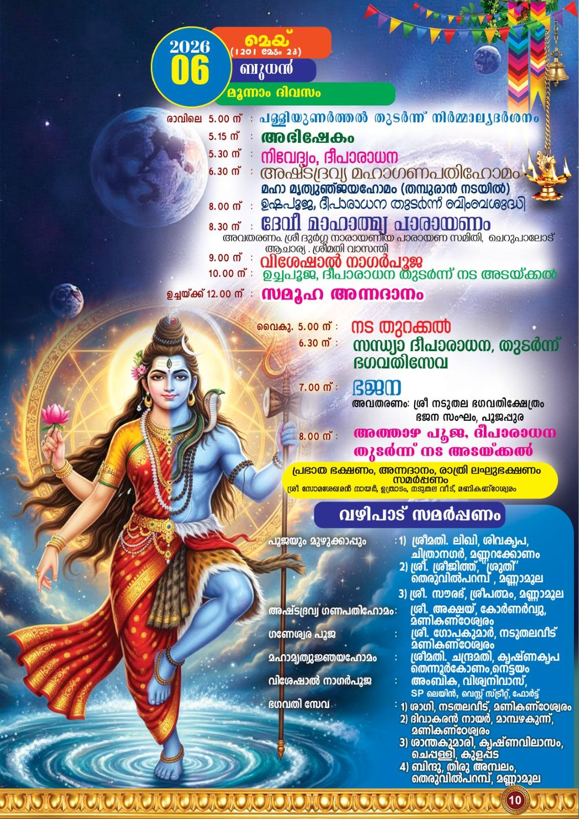 Kerala temple festival Durga Devi Pongala 2026