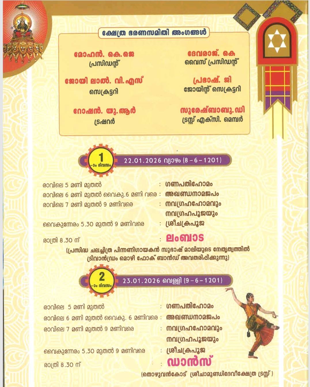 Devotees attending Pongala Mahotsavam 2026 at Thozhuvankode Chamundi Devi Temple