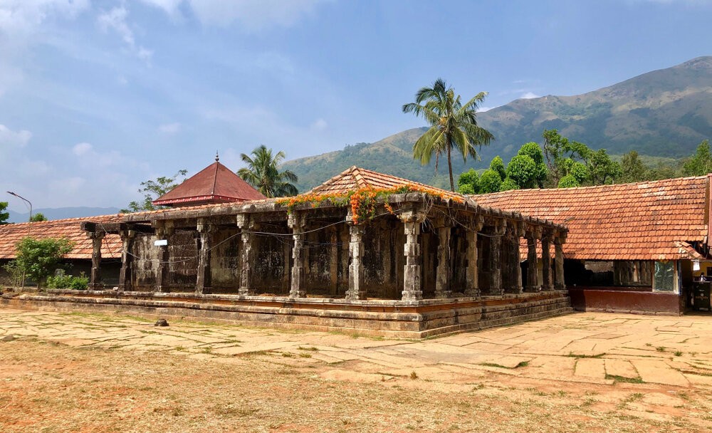 Entrance of Thirunelli Sree Maha Vishnu Temple wayanad